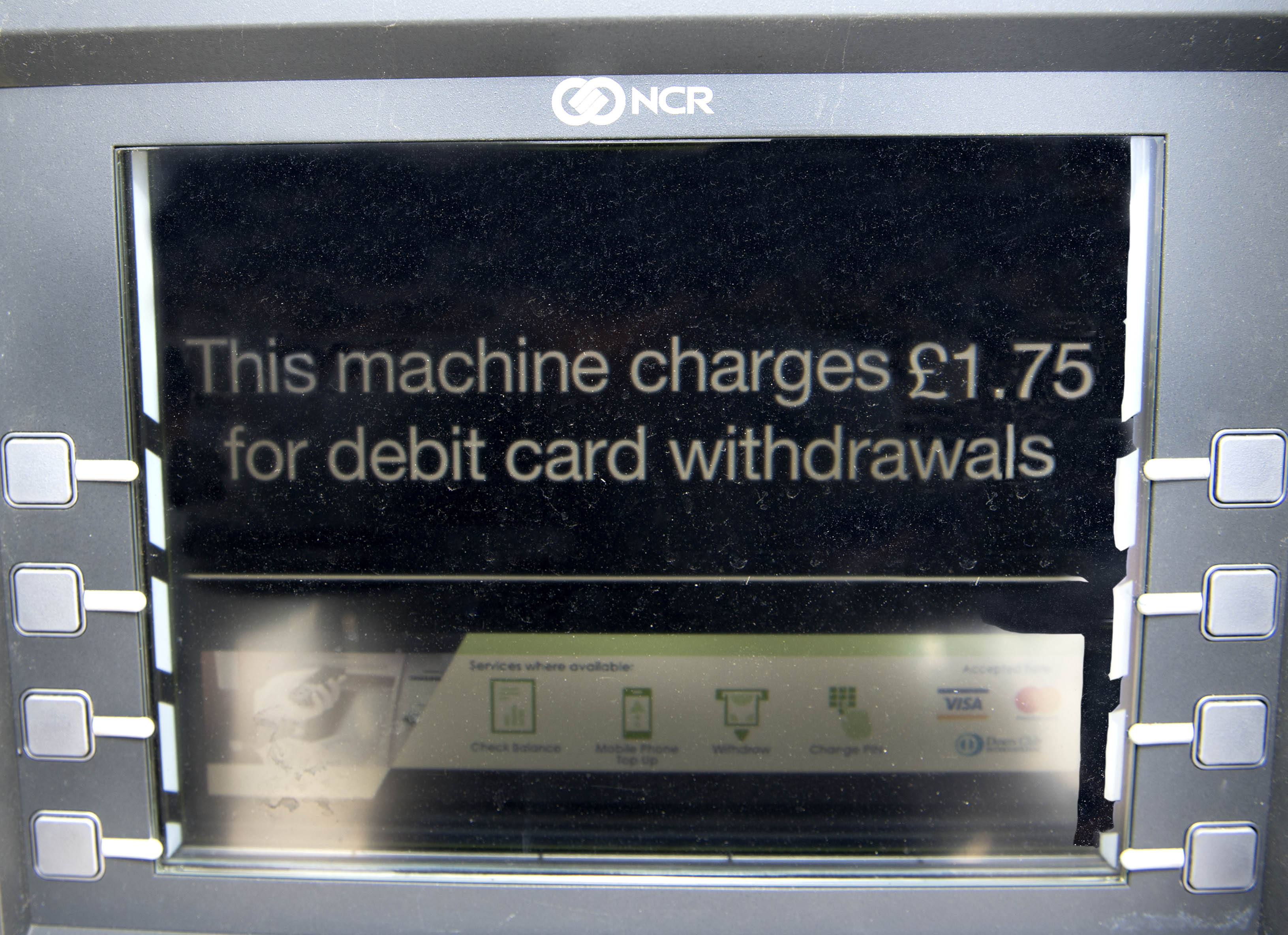 Many ATMs now charge for withdrawals
