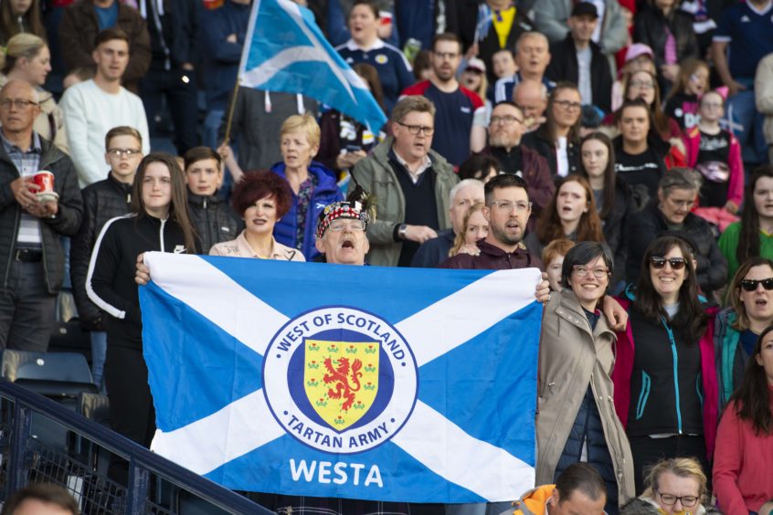 Scotland fans in the stands