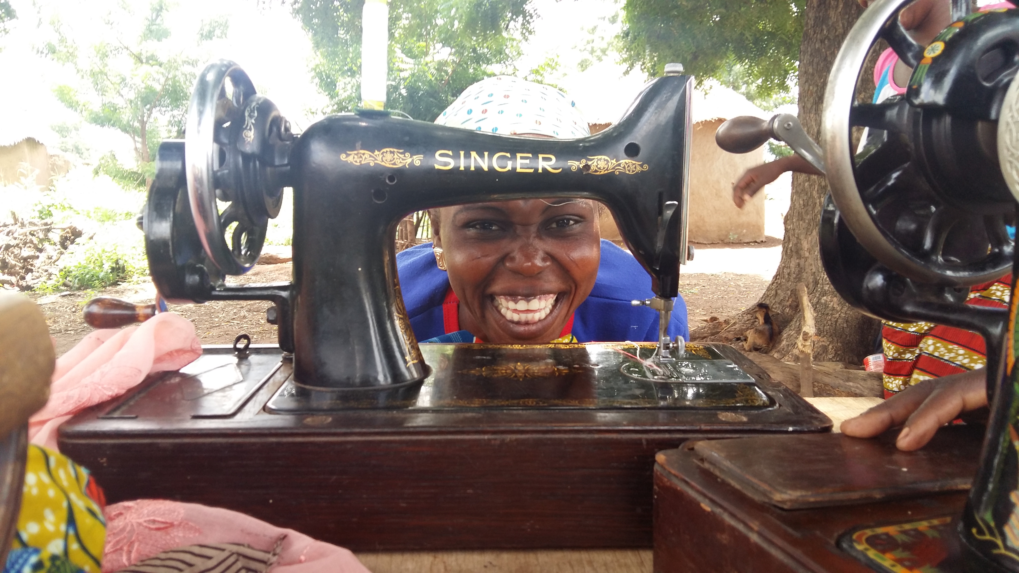 Singer machines used to teach sewing in Ghana