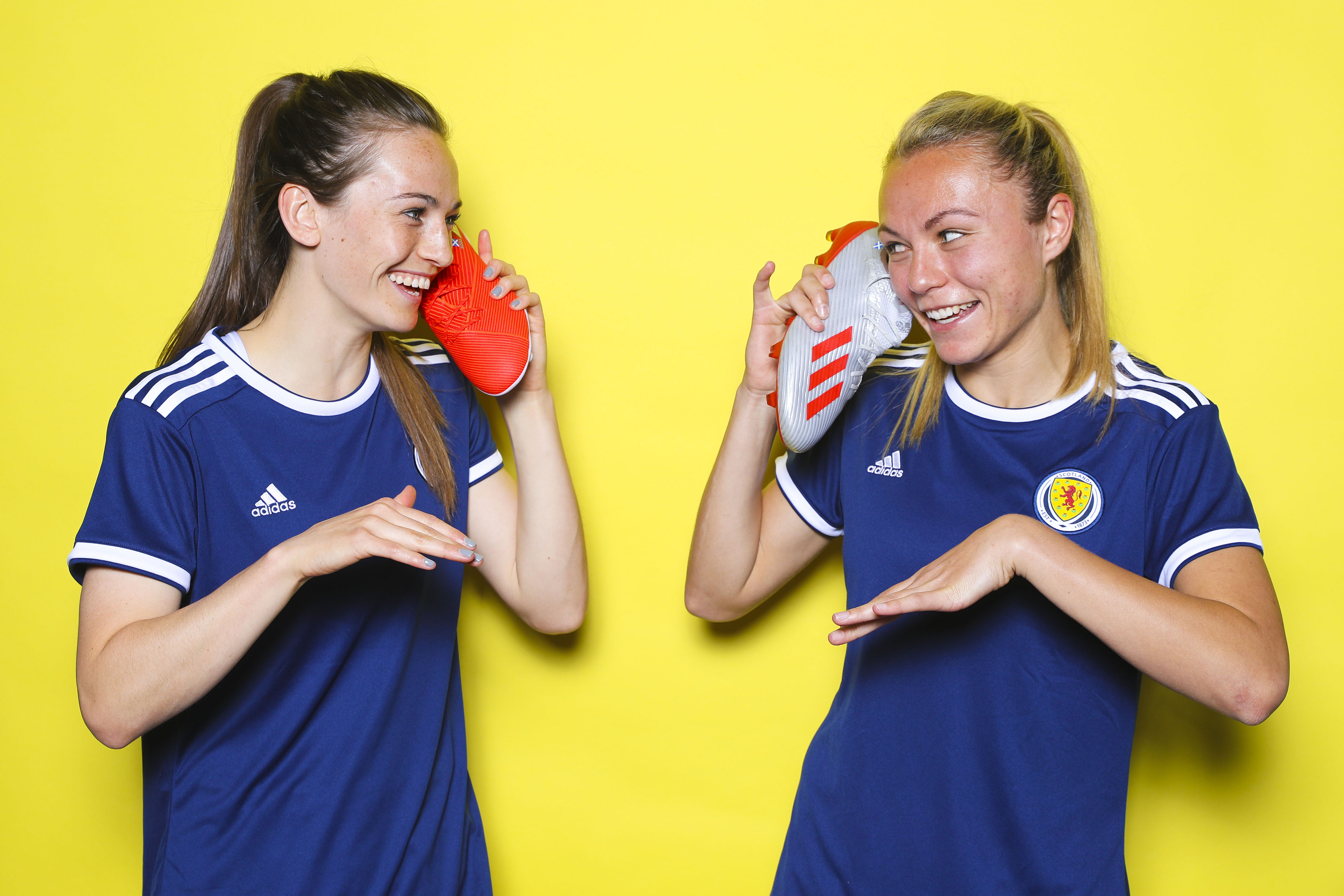 Chloe Arthur and Claire Emslie of Scotland