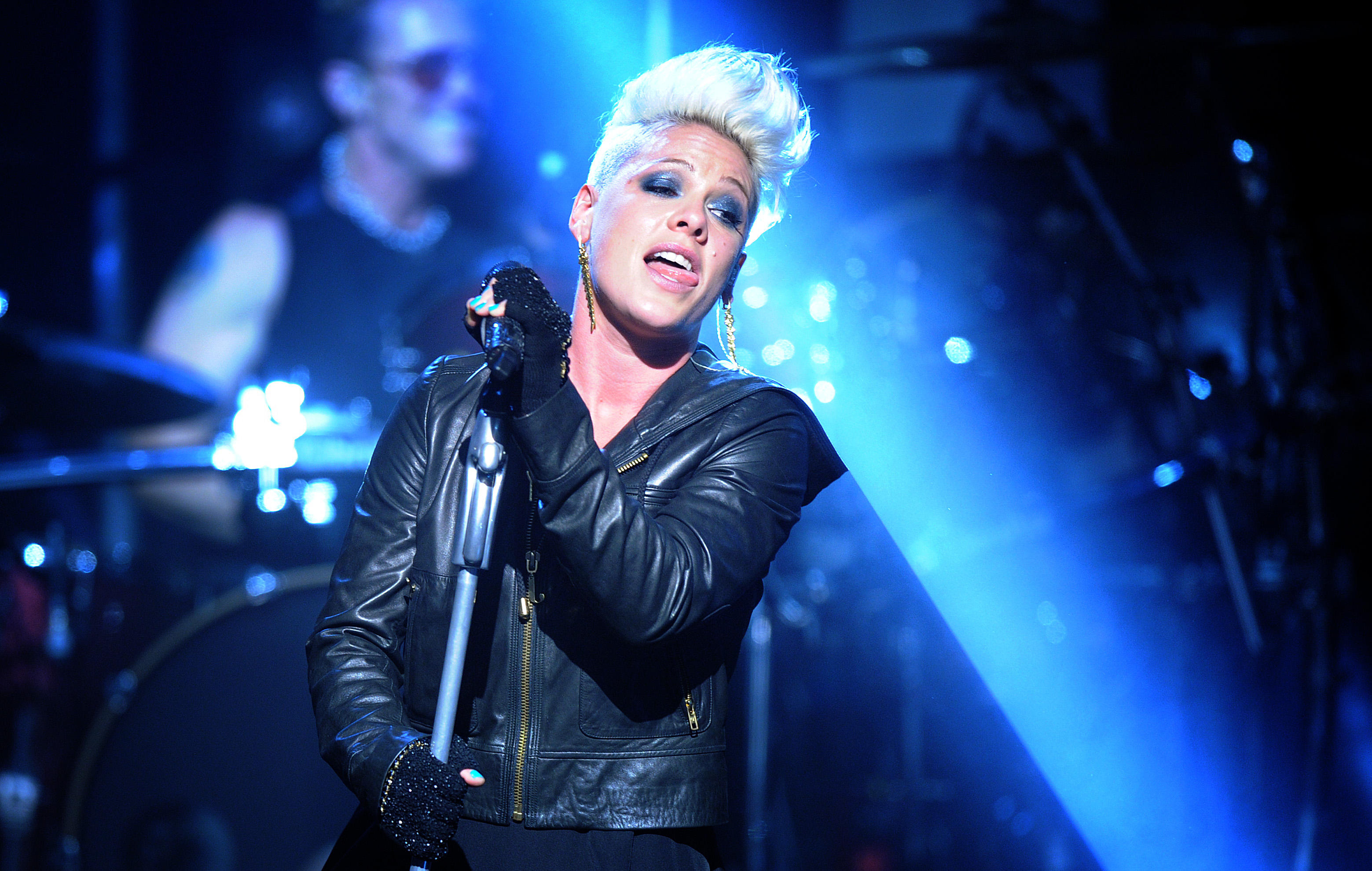 Pink on stage