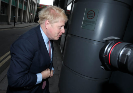 Conservative party leadership contender Boris Johnson