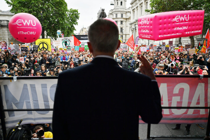 Corbyn was among a number of speakers