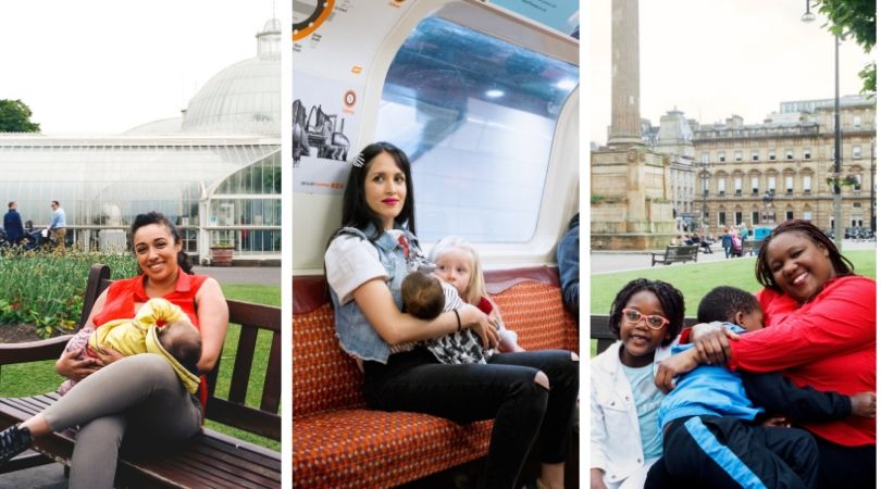 Mothers from Glasgow breastfeed their children at landmark spots across the city as part of #FeedOn, a new campaign to normalise breastfeeding in public spaces.