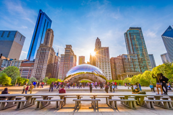 The Cloud Gate in Chicago's Millennium Park