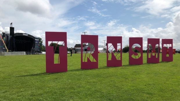 The TRNSMT site at Glasgow Green