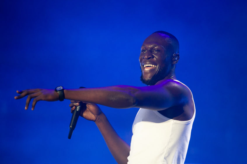 Stormzy on stage at TRNSMT