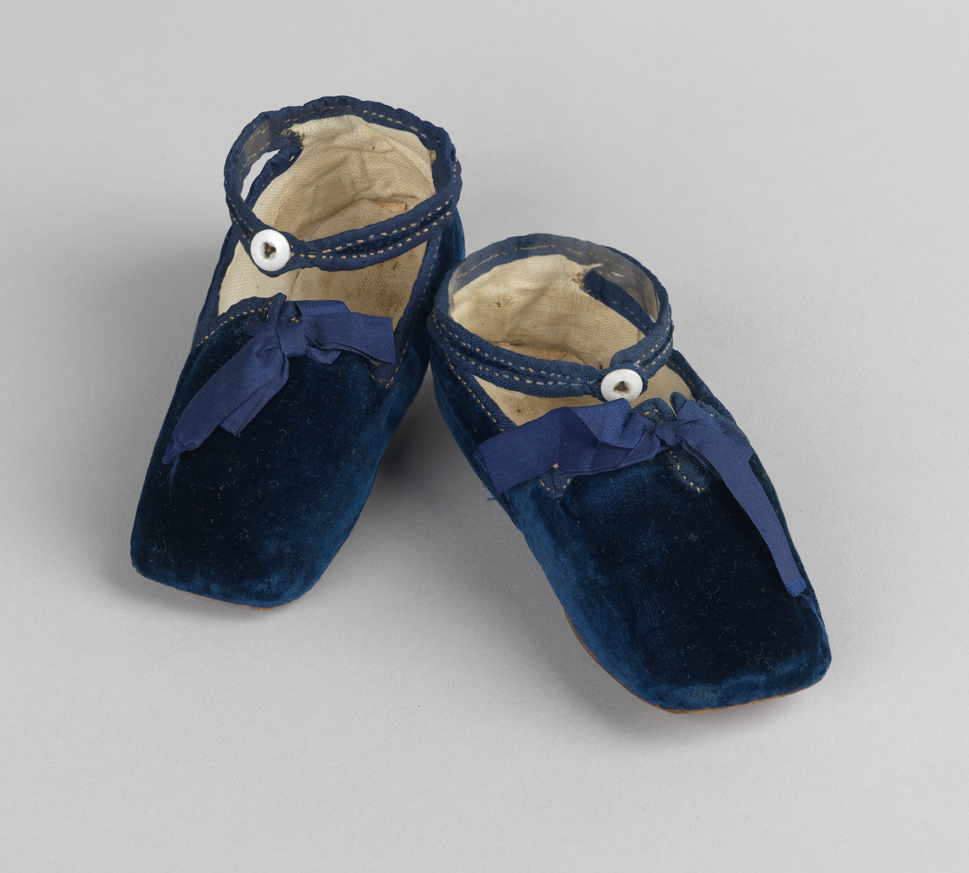 The first shoes worn by Prince Albert Edward (later King Edward VII), which will go on display as part of the Buckingham Palace summer exhibition which opens in July.