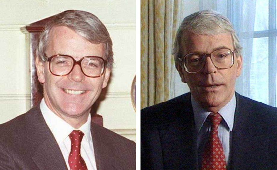John Major. L: At a meeting with Ronald Reagan a week after becoming Prime Minister R: During an election broadcast for the 1997 General Election.