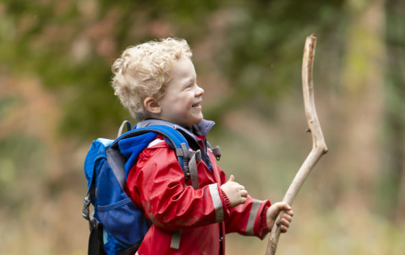 Ruaridh Hume at his kindergarten in Pollok Country Park