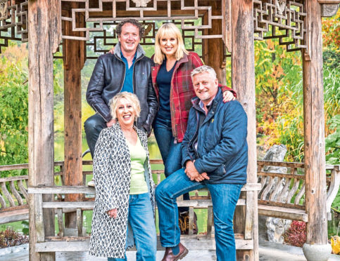 The Great Garden Challenge. Pictured: (L-R) Diarmuid Gavin, Carol Klein, Nicki Chapman and Mark Gregory.