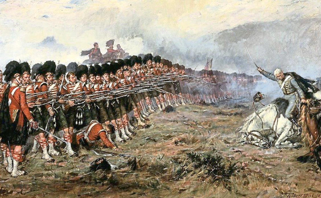 Robert Gibb’s The Thin Red Line depicts 93rd Highlanders halting Russian charge during Crimean War
