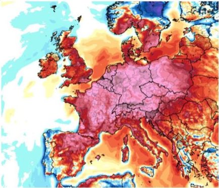 Europe is gripped in a heatwave as warm air from the Sahara descends.