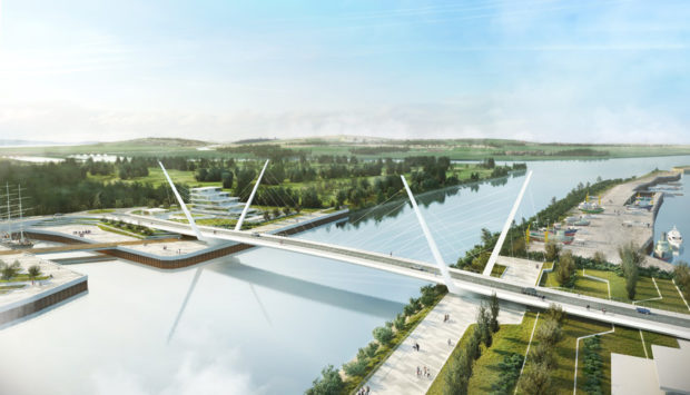 How the bridge could look closed.