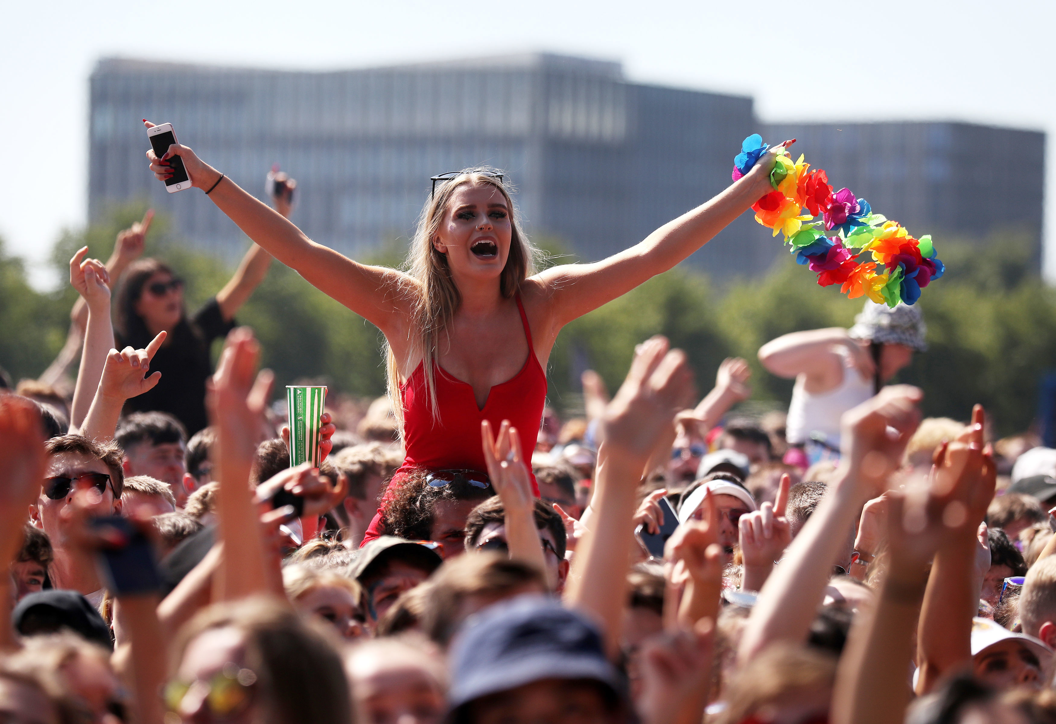Music fans by the main stage at TRNSMT festival on Glasgow Green