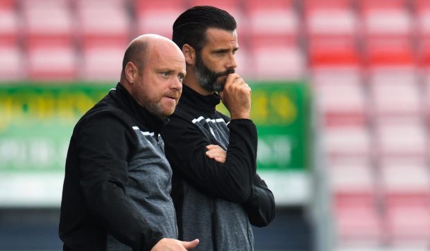 Ross County co-managers Stuart Kettlewell and Steven Ferguson (L)