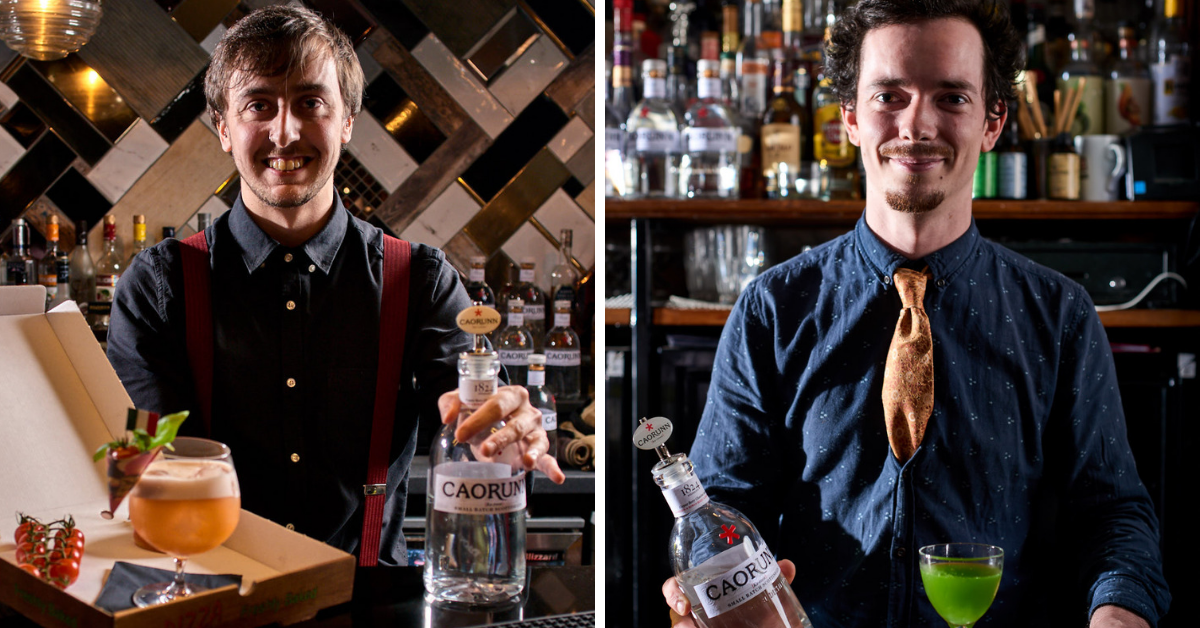 Jack Docherty (l) and Declan Coffey (r) with their winning cocktails. The men will compete in international competitions in New York next week.