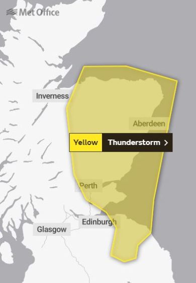 Wednesday's weather warning