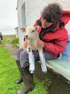 Blossom with her owner, Rachel.