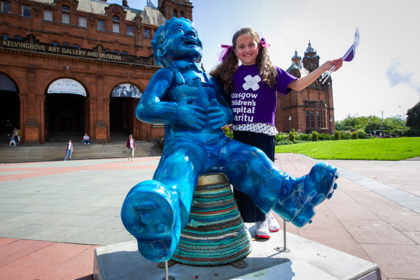 Bella Wilson (9), from Elderslie, at Kelvingrove Art Gallery