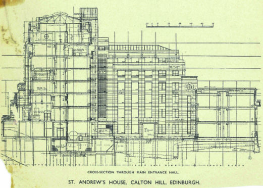 St Andrews House, Edinburgh. It was constructed in 1937 and earmarked by Nazis as a potential headquarters.