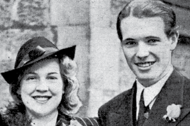 Newlyweds Lorna Tarbat and Kenneth Tuckfield as pictured on page three of our September 3, 1939 edition inside today's Sunday Post.