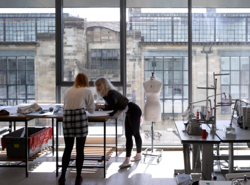 Students signed up to study for a degree at Glasgow’s prestigious School of Art with its top-rated lecturers in studios that provide a light, airy and friendly environment