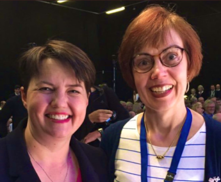Jane Lax (right) with Scottish Conservative party leader Ruth Davidson (left).