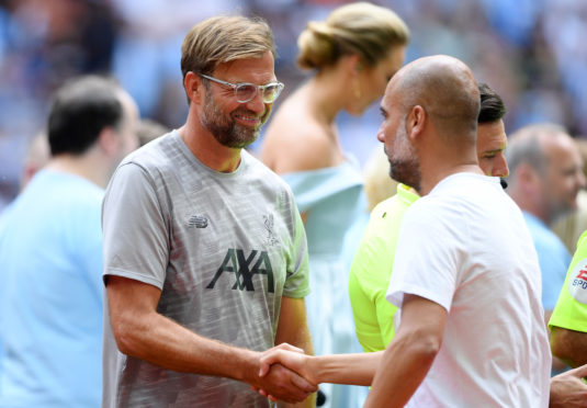 Jurgen Klopp and Pep Guardiola were all smiles at Wembley last Sunday. Now the real work has started