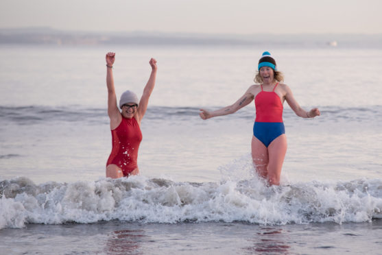 Gilly McArthur and Lindsey Cole take to the sea off Edinburgh