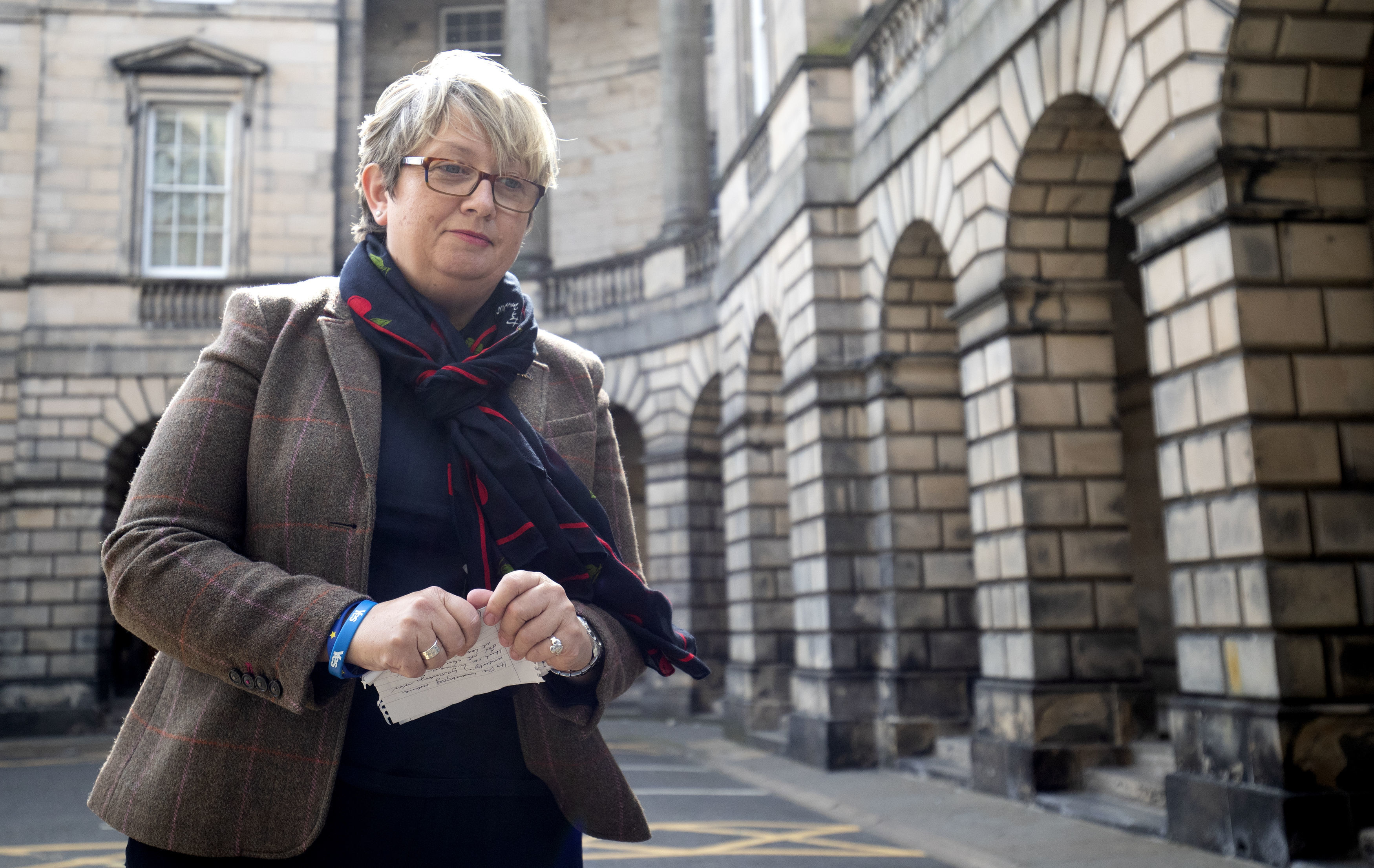 SNP MP Joanna Cherry outside the Court of Session