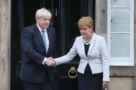 Nicola Sturgeon meets Boris Johnson in 2019