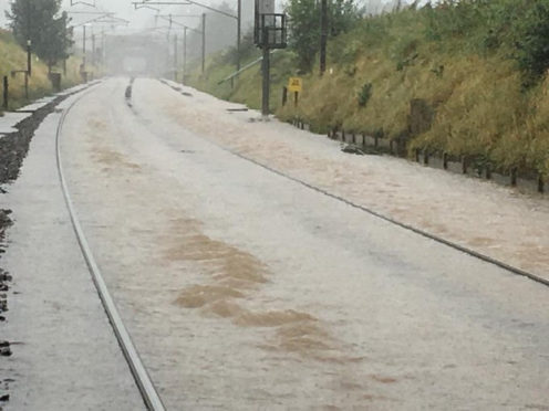 Flooding between Carlisle and Lockerbie