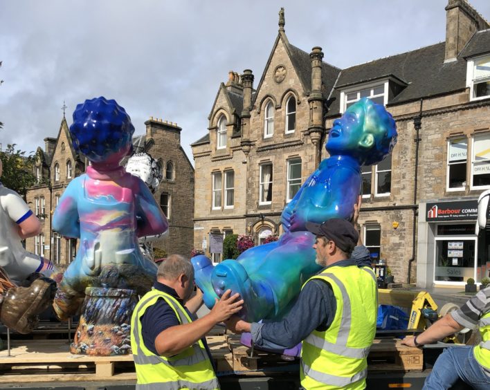 Oor Wullie statues were removed in Inverness yesterday.