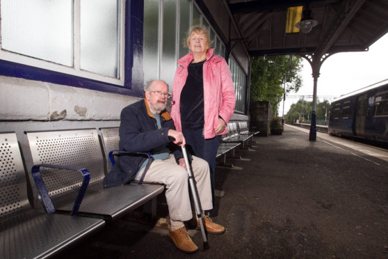 John and Sheila McEwan were removed from the train they had been transferred to and left stranded at station