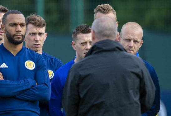 Ryan Jack in training with Scotland