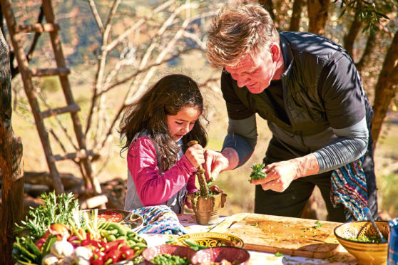 Gordon Ramsay: Uncharted. Pictured: Gordon Ramsay unlocks hidden culinary secrets in Morocco.