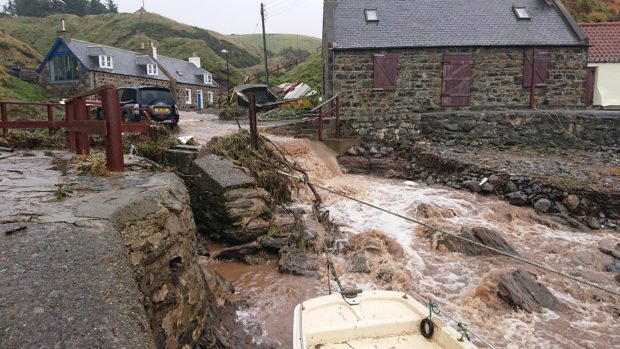 Flooding in Crovie