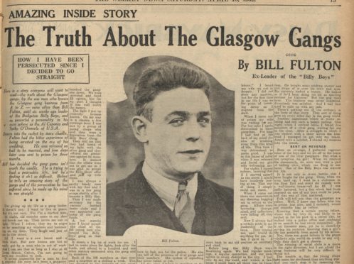 Billy Fullerton pictured on the pages of the Weekly News, 1932.