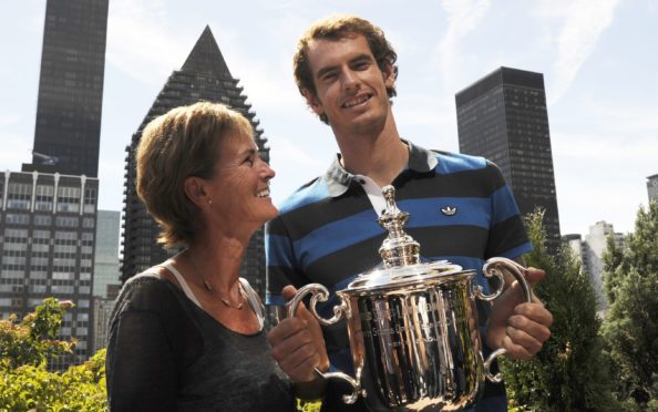 Judy and son Andy in New York after his US Open win in 2012