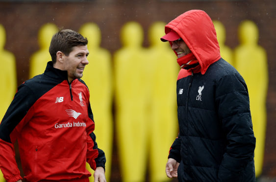 Steven Gerrard and Jurgen Klopp