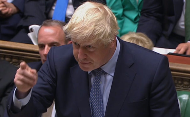 Prime Minister Boris Johnson speaks in the House of Commons