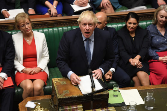 Boris Johnson in Parliament