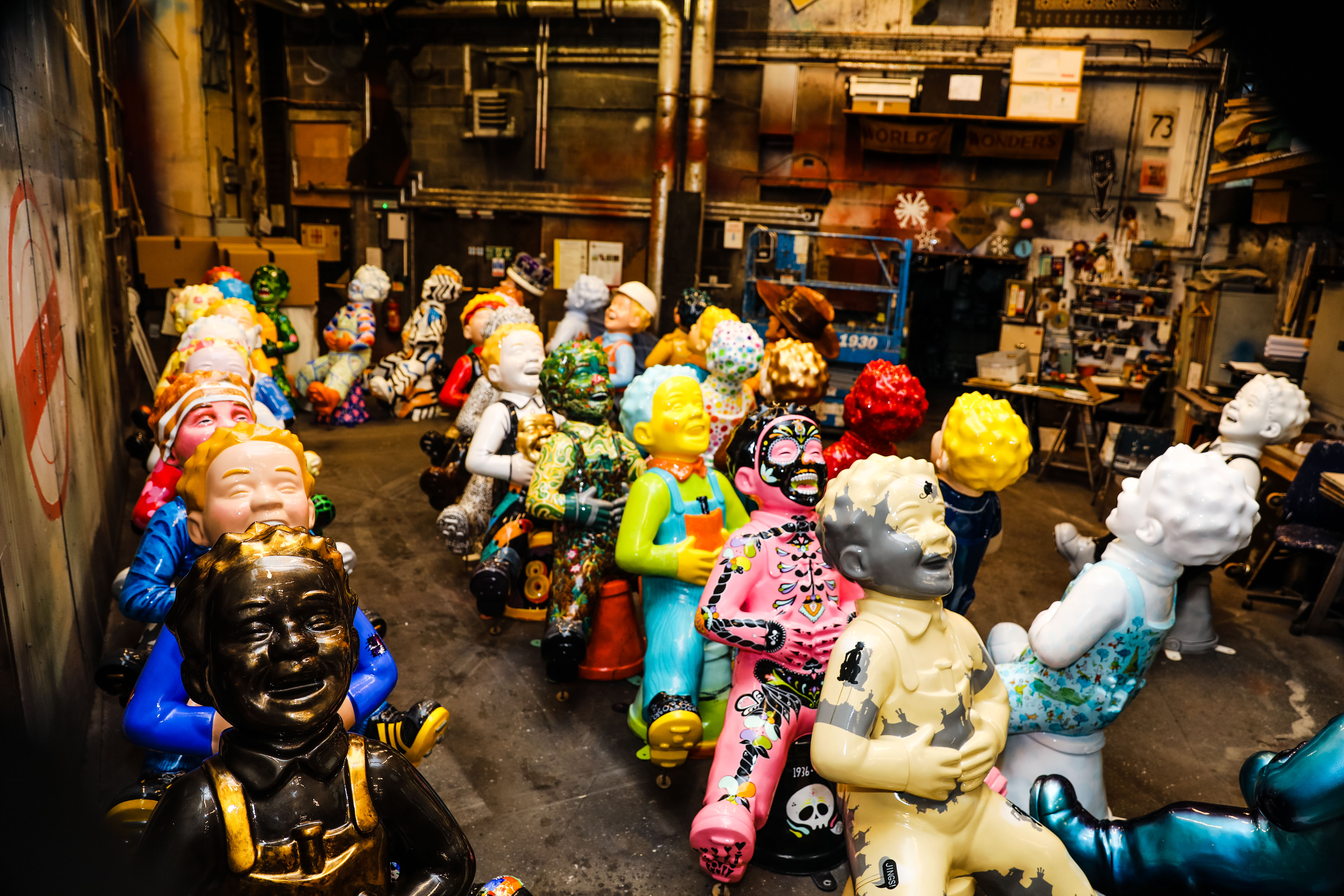 All the statues together before the auction kicked off. Picture by Steve Brown / DCT Media