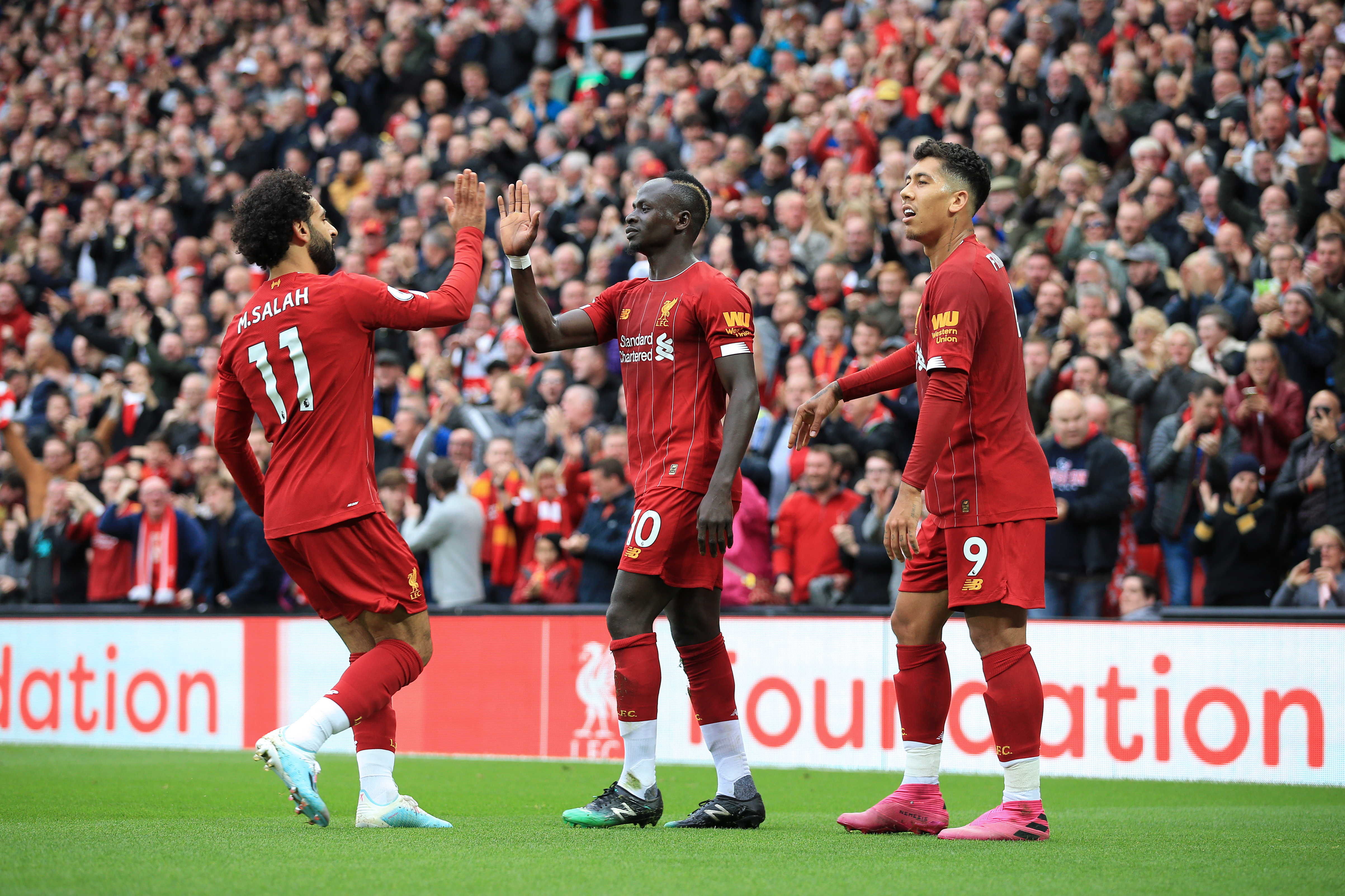 Sadio Mane, Mohamed Salah and Roberto Firmino have been in top form