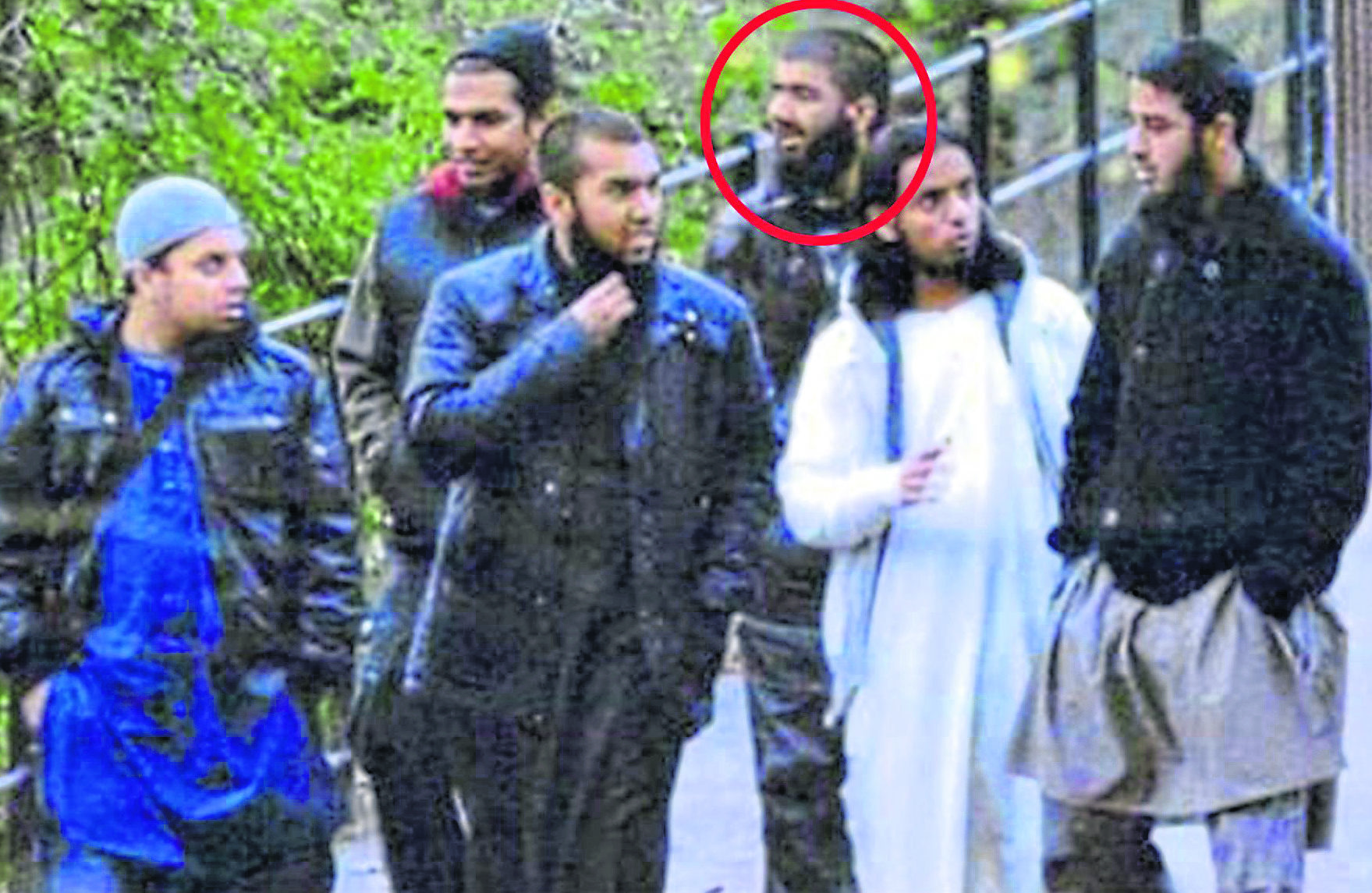 Police surveillance image from 2012 trial of Usman Khan - Seen here with other members of the gang who plotted to blow up the stock exchange.