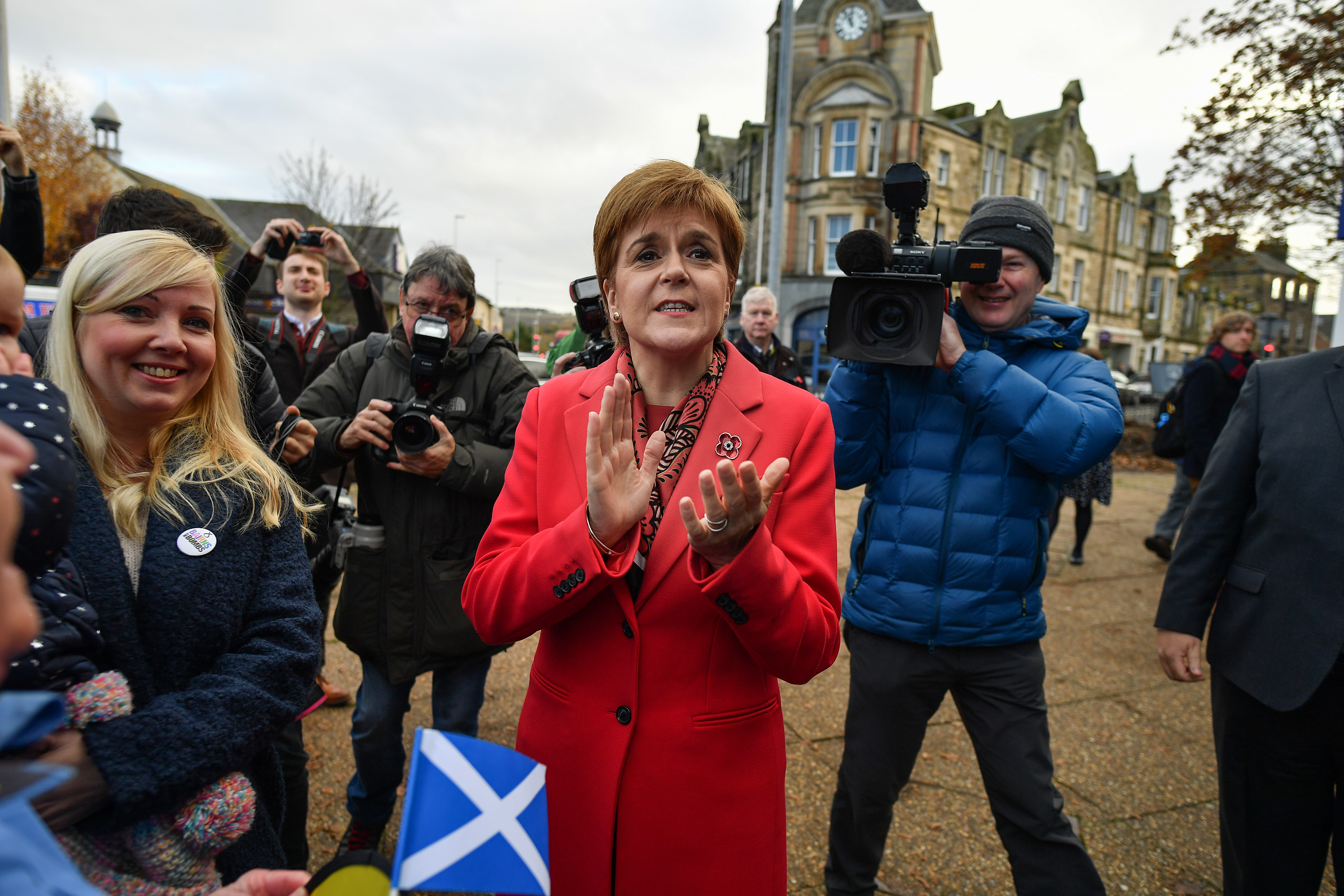First Minister Nicola Sturgeon on the campaign trail