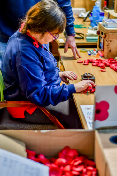 Royal Blind pupils visit Lady Haig's Poppy Factory