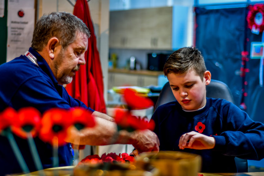 Royal Blind pupils visit Lady Haig's Poppy Factory