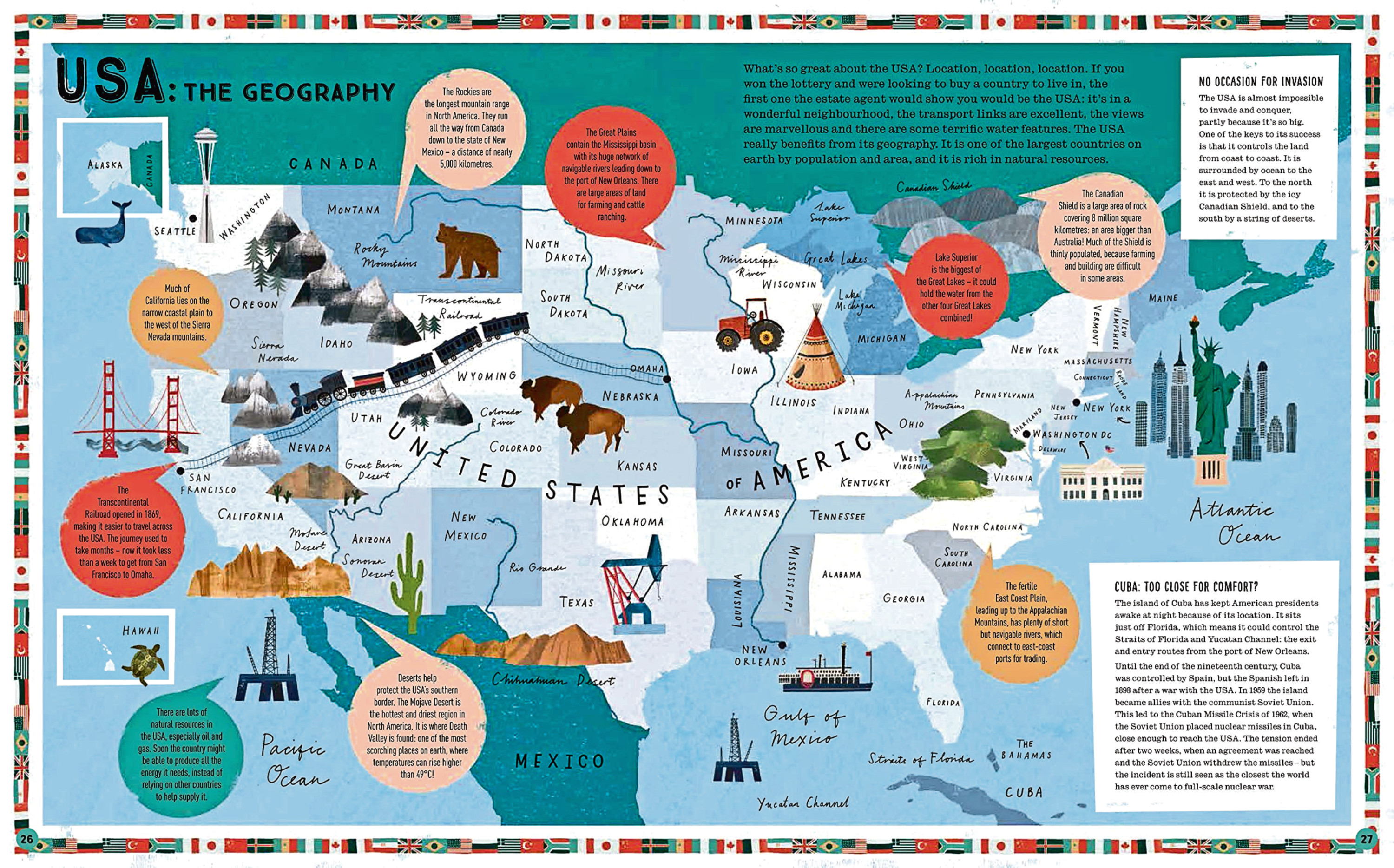 Prisoners of Geography: Our World Explained in 12 Simple Maps By Tim Marshall, illustrated by Grace Easton and Jessica Smith, is published by Simon & Schuster and Elliott & Thompson